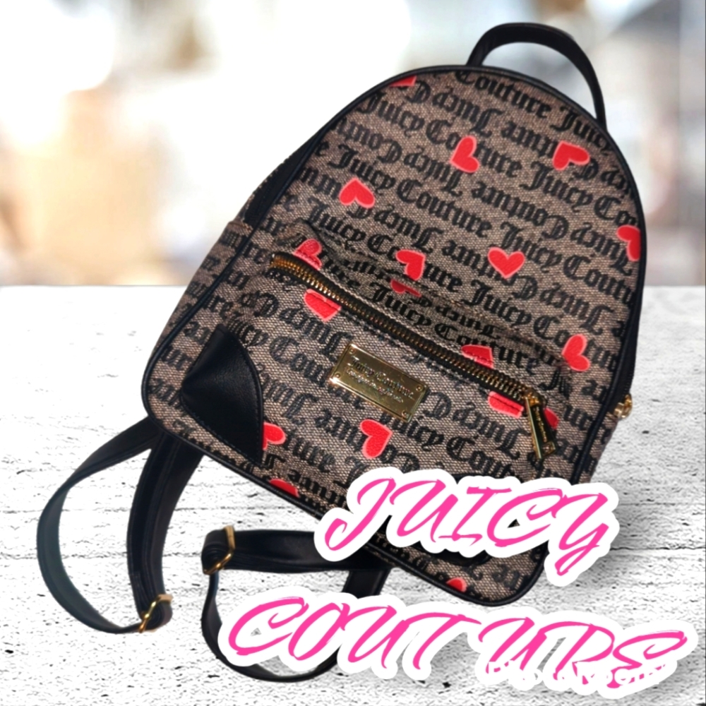 JUICY COUTURE ❤️ Mini Backpack Zip-up Bag Inner pockets, adjustable straps!